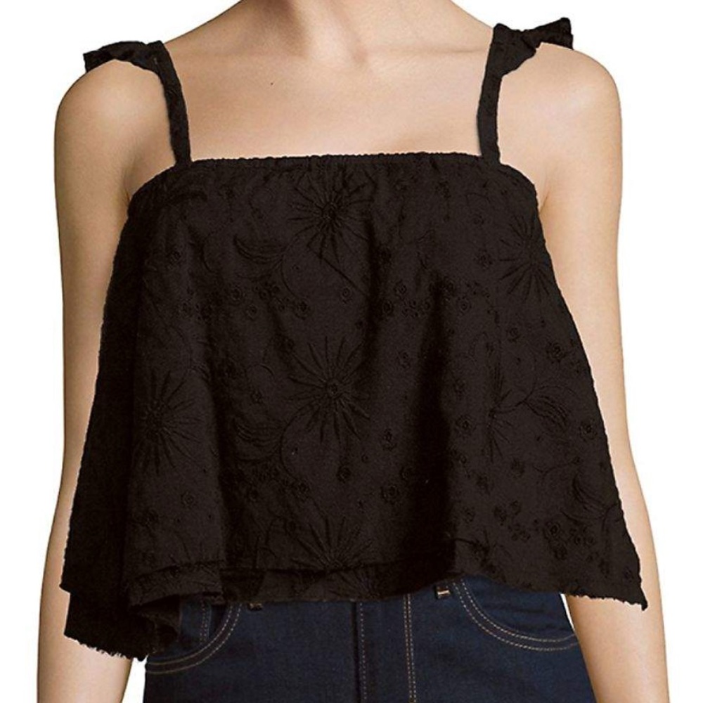 NWT Winston White Gemma Cotton Embrpidered Top